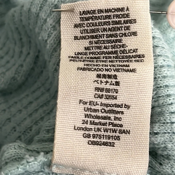 Free People Casual Clash Balloon Sleeve Top in Mint - Size Small - Picture 8 of 8